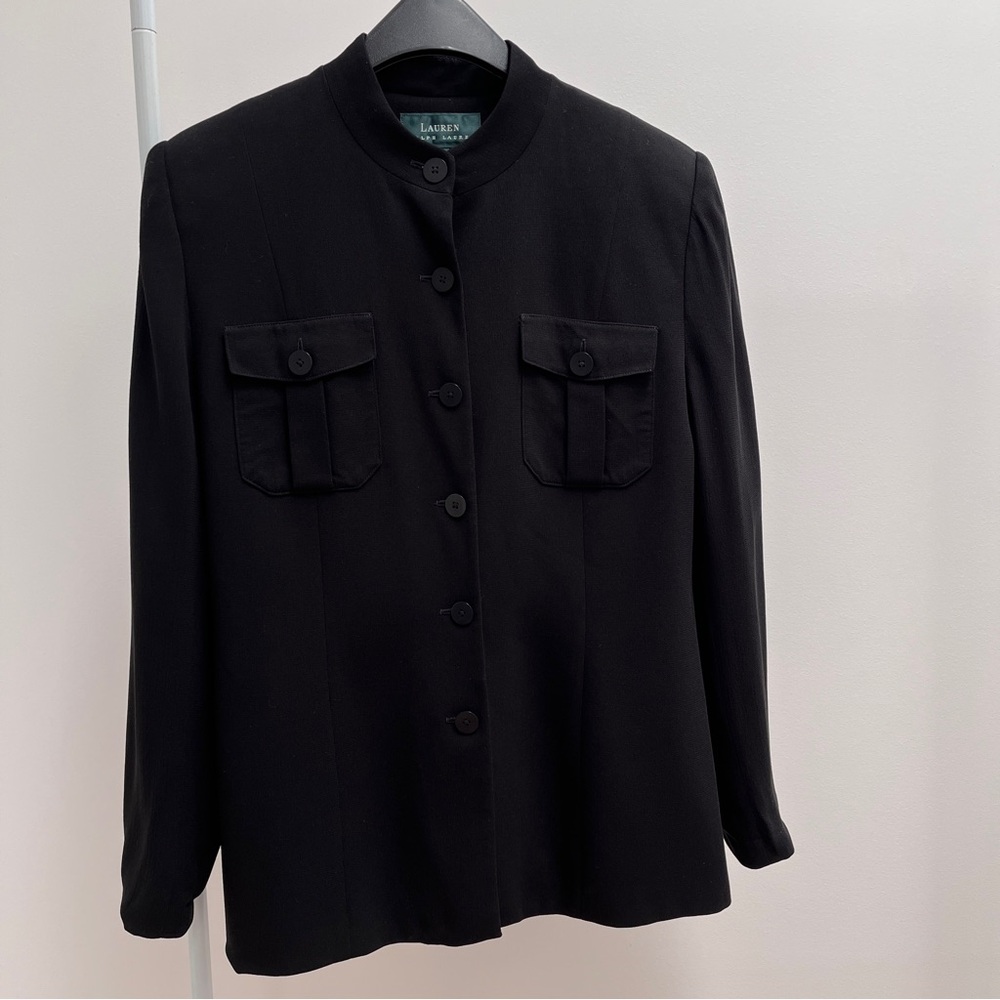 Vintage Lauren Ralph Lauren military utility blazer jacket 12 timeless old money - Picture 2 of 12